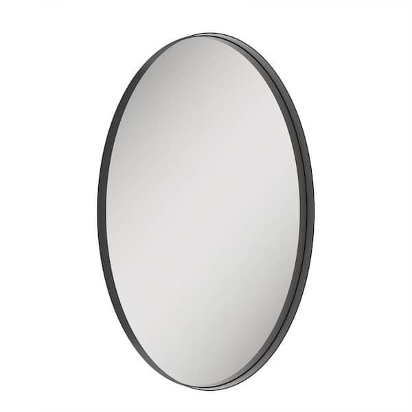 Framed Oval Bathroom Vanity Mirror, Oval Bathroom Mirror Black Frame