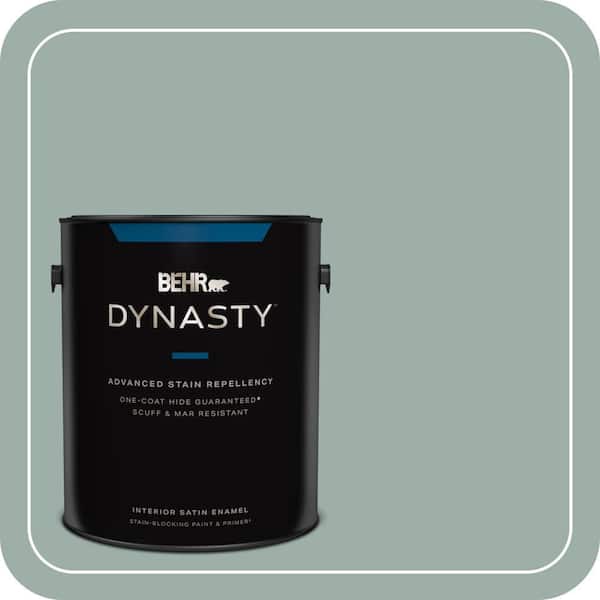 BEHR DYNASTY 1 gal. Home Decorators Collection #HDC-CT-22 Aged Jade Satin Enamel Interior Stain-Blocking Paint & Primer