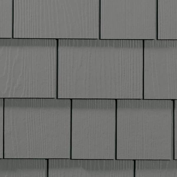 James Hardie Hardie Shingle HZ5 15.25 in. x 48 in. Statement Collection Gray Slate Straight Edge Fiber Cement Siding
