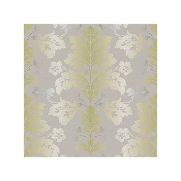 Chesapeake Camila Moss Modern Damask Paper Strippable Roll Wallpaper (Covers 56.4 sq. ft.)
