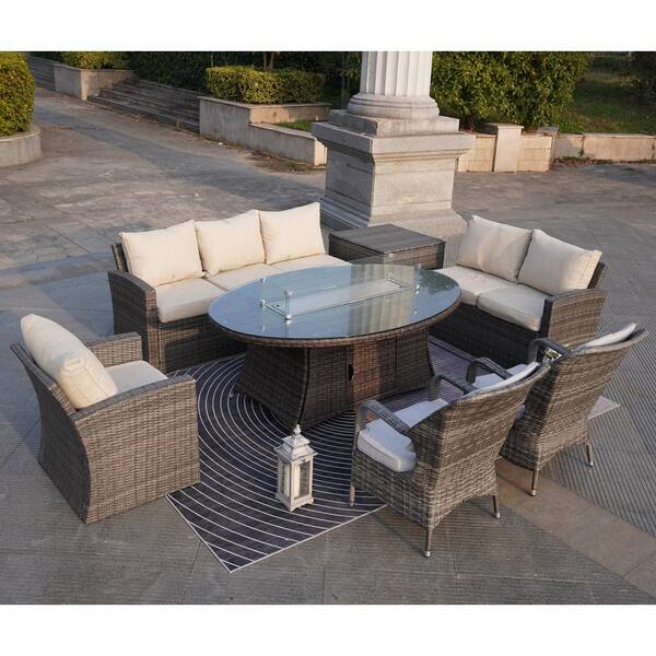 4 seater round rattan garden furniture hot sale