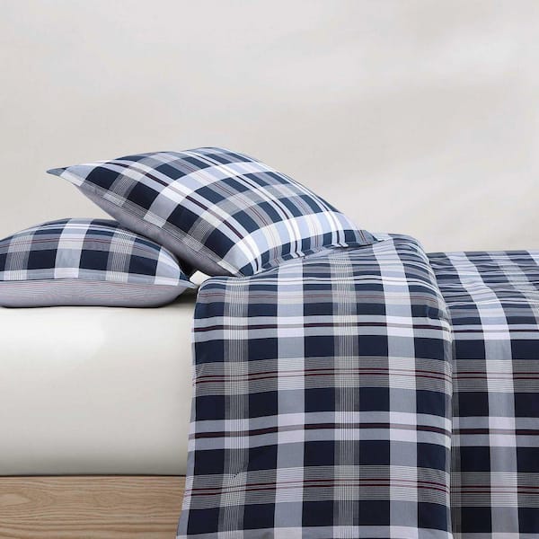 Tommy Hilfiger Dream Madras 3-Piece White/Blue/Red Cotton Full
