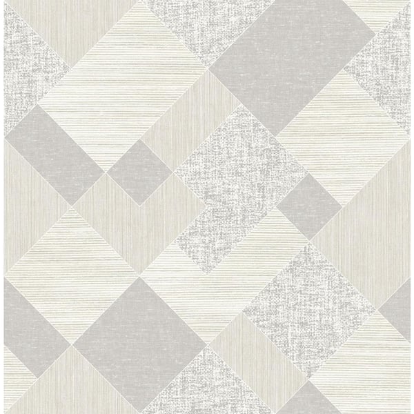 RM90305 - Roll (Cover Paper Non-Pasted The ft.) Home Grey CASA Depot Soft Icons sq. Strippable 56.05 MIA Wallpaper Geometric