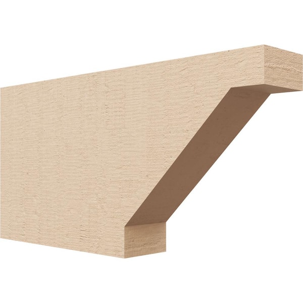 Ekena Millwork 2-in. x 6-in. x 12-in. Burlington Woodgrain, Primed Tan Timberthane Polyurethane Rafter Tail Brace