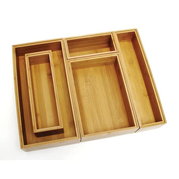 Lipper International Bamboo Organizer Set (5-Piece)