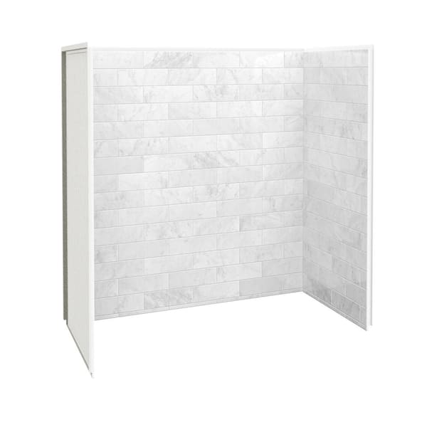 Recessed Matte White Shower Shelf - 600mm - G01122 – Stonebaths