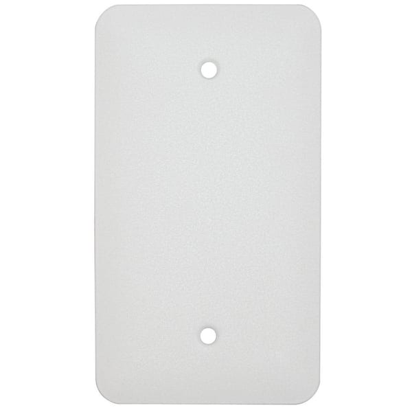 Mulberry White 1-Gang Blank Plate Wall Plate (1-Pack)