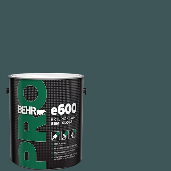 BEHR PRO 1 gal. #PPU12-01 Abysse Semi-Gloss Exterior Paint