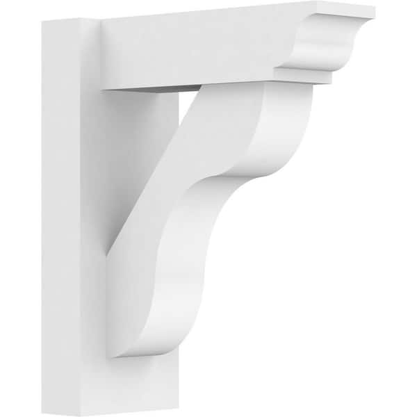 Ekena Millwork Carmel 5 in. W x 14 in. H x 12 in. D Signature Urethane Polyurethane Outlooker with Traditional Ends