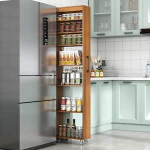 Sudzendf Walnut Wood 7 Tier Multi-Functional Pantry Organizer