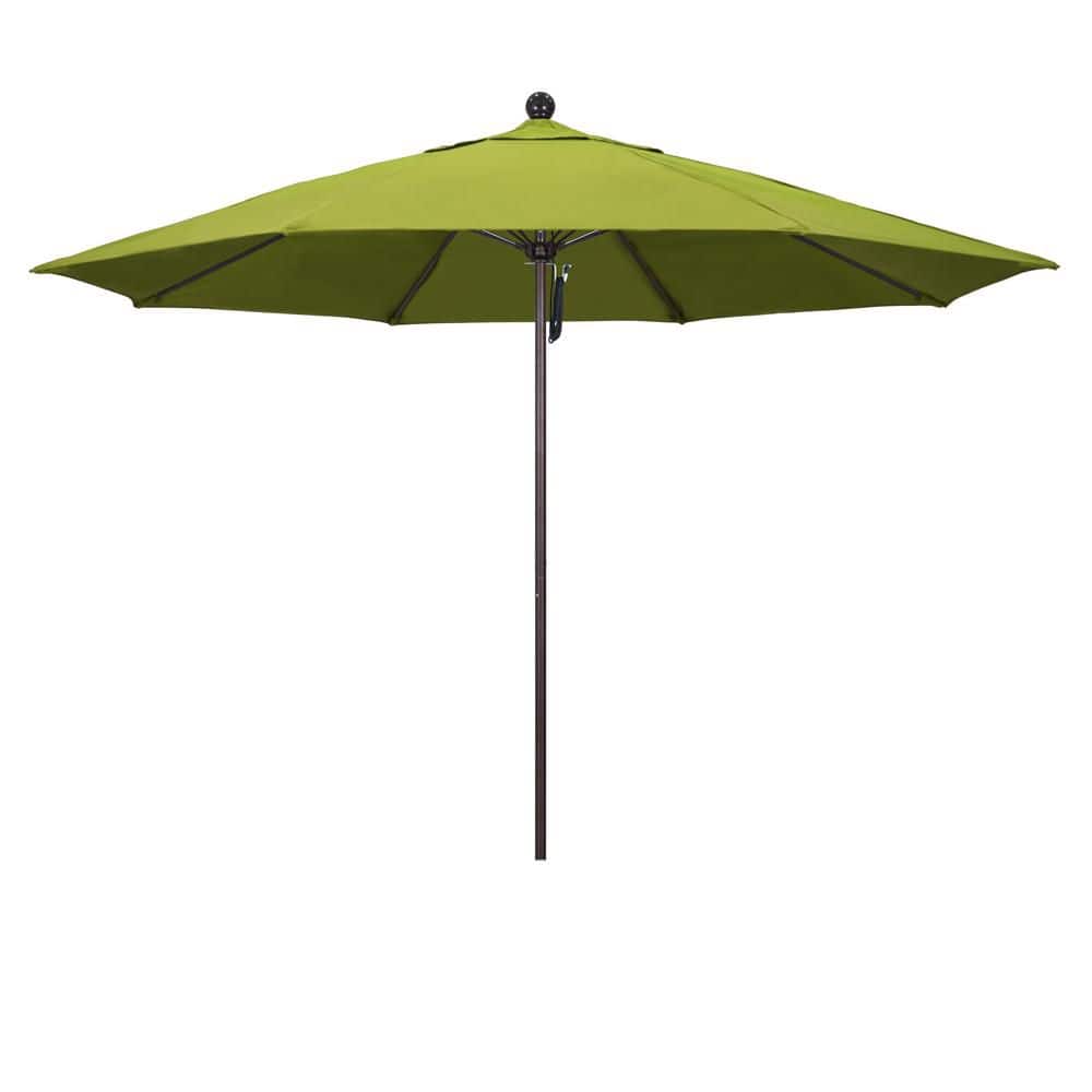 11 ft. Bronze Aluminum Market Patio Umbrella with Fiberglass Ribs Pulley Lift in Ginkgo Pacifica price history on PriceWatchPro