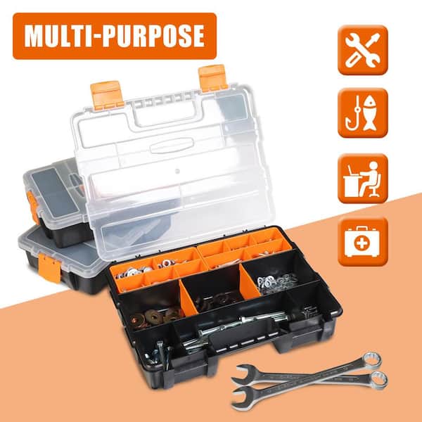 Big Red 12.2 in. Hardware and Parts Organizers: 4-Piece Versatile