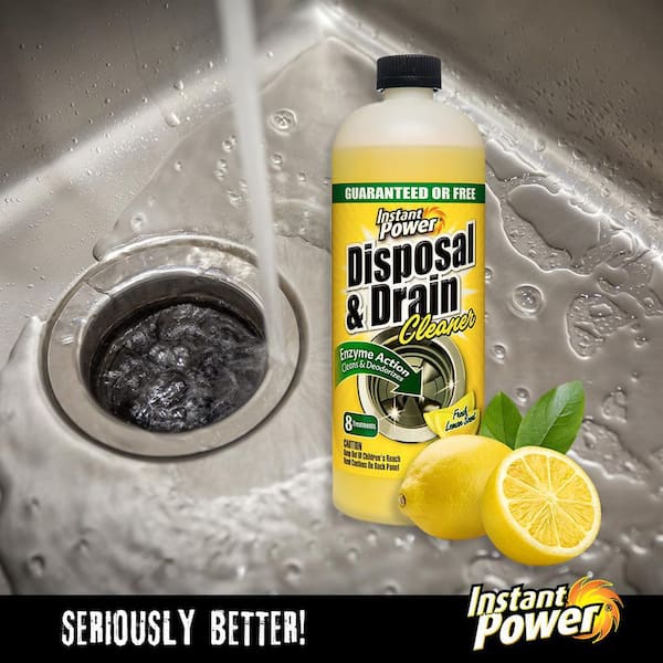 Instant Power 33.8 oz. Disposal and Drain Cleaner Lemon 1501 - The