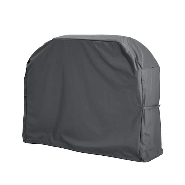 Dark Gray Patio Outdoor BBQ Grill Cart Cover, Water-repellent Fabric
