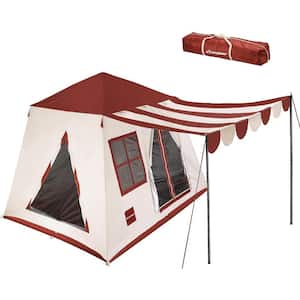 5-Person Black and Orange Pop Up Camping Tent