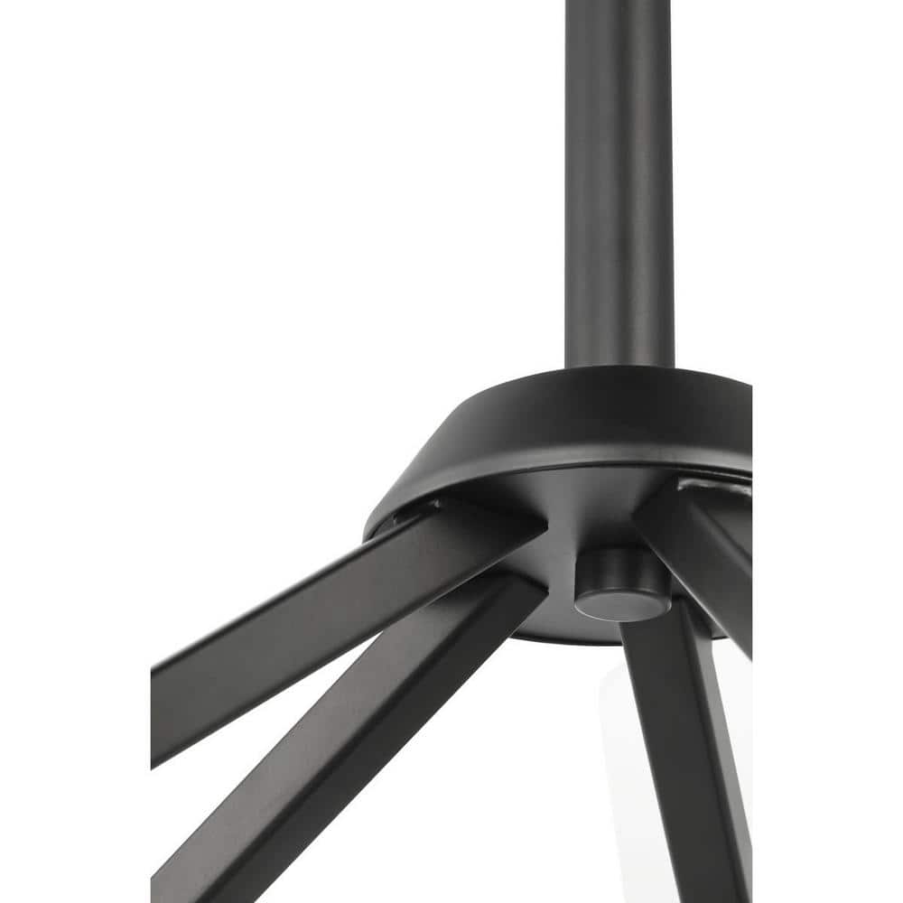 Vertex Matte Black Angular Five Light Chandelier