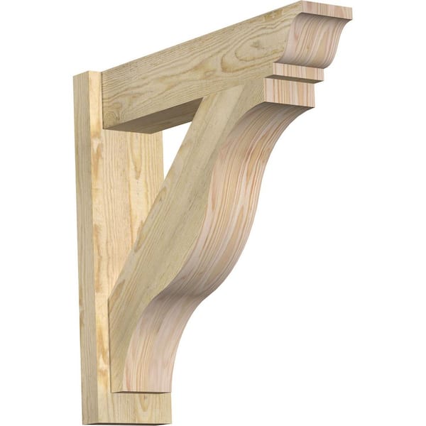 Ekena Millwork 6 in. x 24 in. x 24 in. Douglas Fir Fuston Traditional Rough Sawn Outlooker