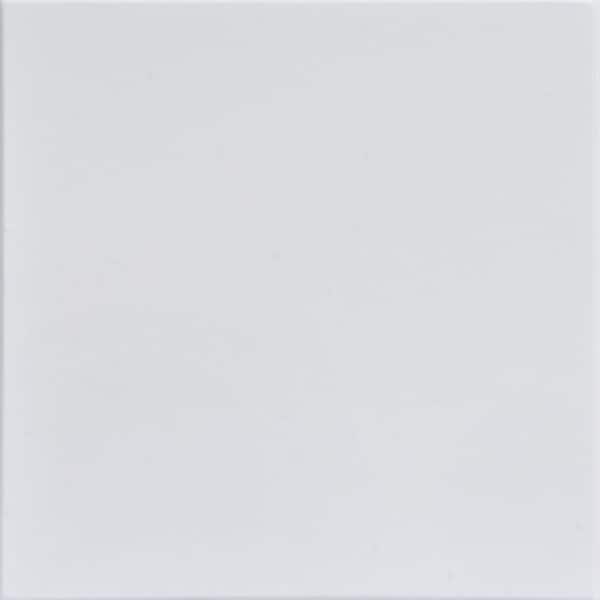 Basic Ultra Pure White 1.6 ft. x 1.6 ft. Decorative Foam Glue Up Ceiling Tile (21.6 sq. ft./case)