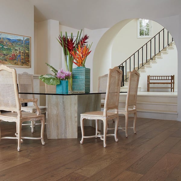Stinson French Oak 1/2 in. T x 7.5 in. W Tongue & Groove Wirebrushed Engineered Hardwood Flooring (1398.6 sq.ft./pallet)