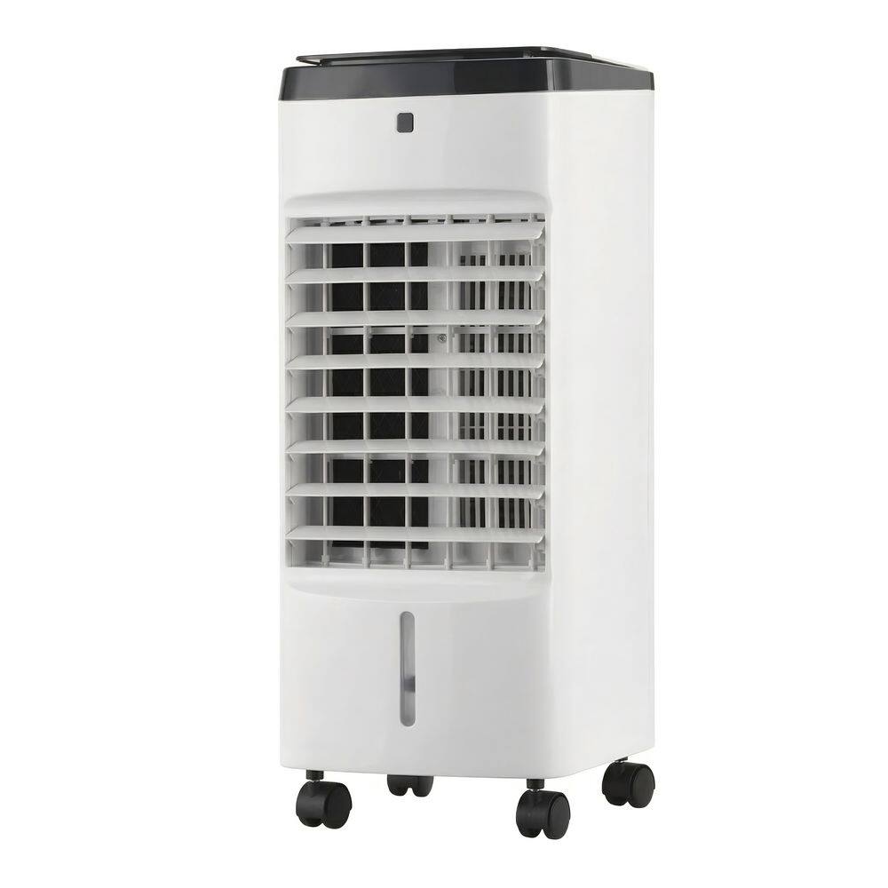 1 Gal. 3-Speed Portable Evaporative Cooler 234 CFM Air Fan with Remote, 60° Oscillation, 6-Ice Packs in White price history on PriceWatchPro