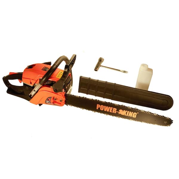 Power King 22 in. 57cc Heavy Duty Gas Chainsaw, Antivibe System