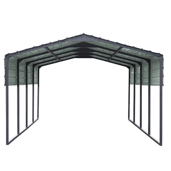 12 ft. W x 20 ft. D x 8.5 ft. H Metal Carport, Heavy Duty Canopy Galvanized Steel Outdoor Garage