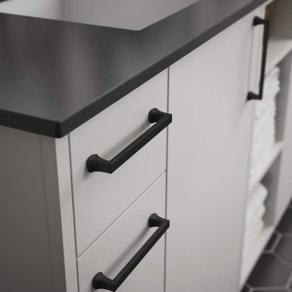 Mandara 6-5/16 in. (160 mm) Classic Matte Black Cabinet Drawer Bar Pull