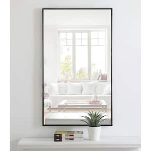 Medium Rectangle Black Modern Mirror (40 in. H x 24 in. W)
