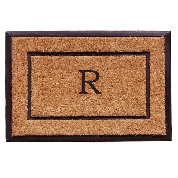 The General 24 in. x 36 in. Monogram R Door Mat