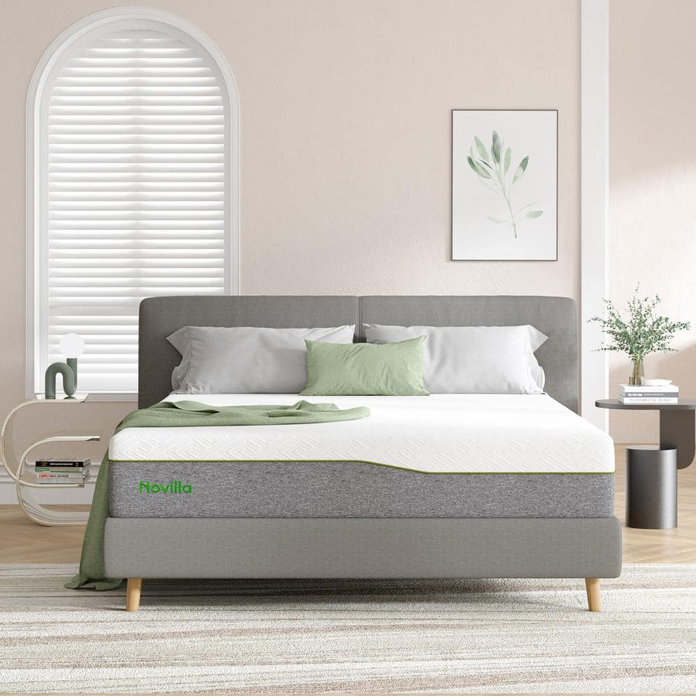 King Size Medium Gel Memory Foam 10 in. 2-Sided Mattress -  Novilla, HD-10-K-N01020