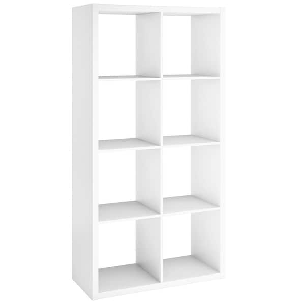 ClosetMaid 57.95 in. H x 29.84 in. W x 13.50 in. D White Wood Large 8- Cube Organizer