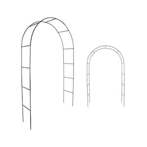 Iron Pergola Arbor Practical, 7.9 ft. H x 4.6 ft. W for Various Climbing Plant Wedding Garden Arch