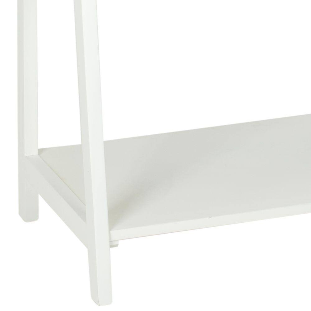 Transitional White Solid Wood 5-Tier Ladder Etagere