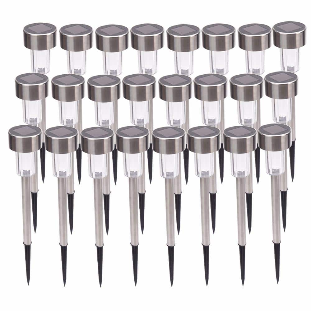 Low Voltage Silver Solar LED Weather Resistant Path Light, Low Power Consum