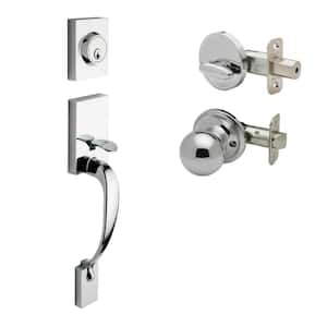 Fashion Polished Stainless Door Handleset and Ball Knob Trim