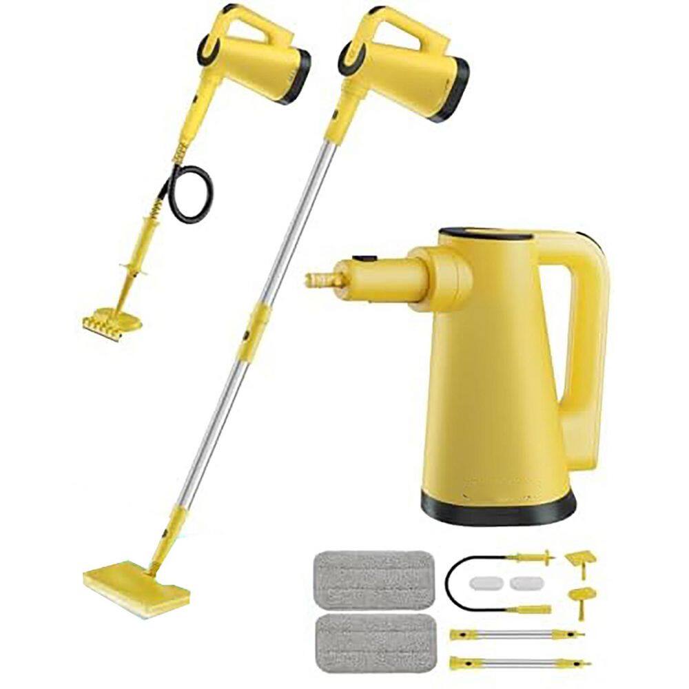 Commercial Corded Steam Mop for Hardwood Tile Glass in Yellow with Large Capacity Water Tank and Versatile Attachments price history on PriceWatchPro