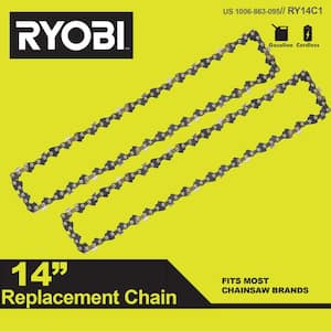 14 in. 0.050-Gauge Replacement Full Complement Standard Chainsaw Chain, 52 Links (2-Pack)
