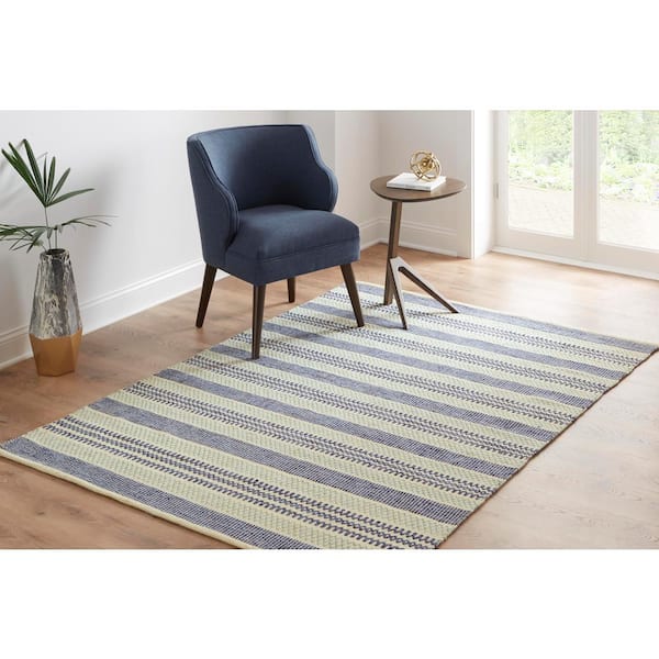 Stylewell Oakdale Blue Beige 5 Ft X 7, How To Tell If A Rug Is Wool Or Cotton