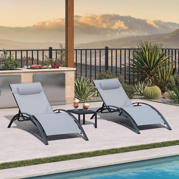 PURPLE LEAF Oversized Chaise Lounge Outdoor Beach Pool Sunbathing Lawn Lounger Recliner Chair