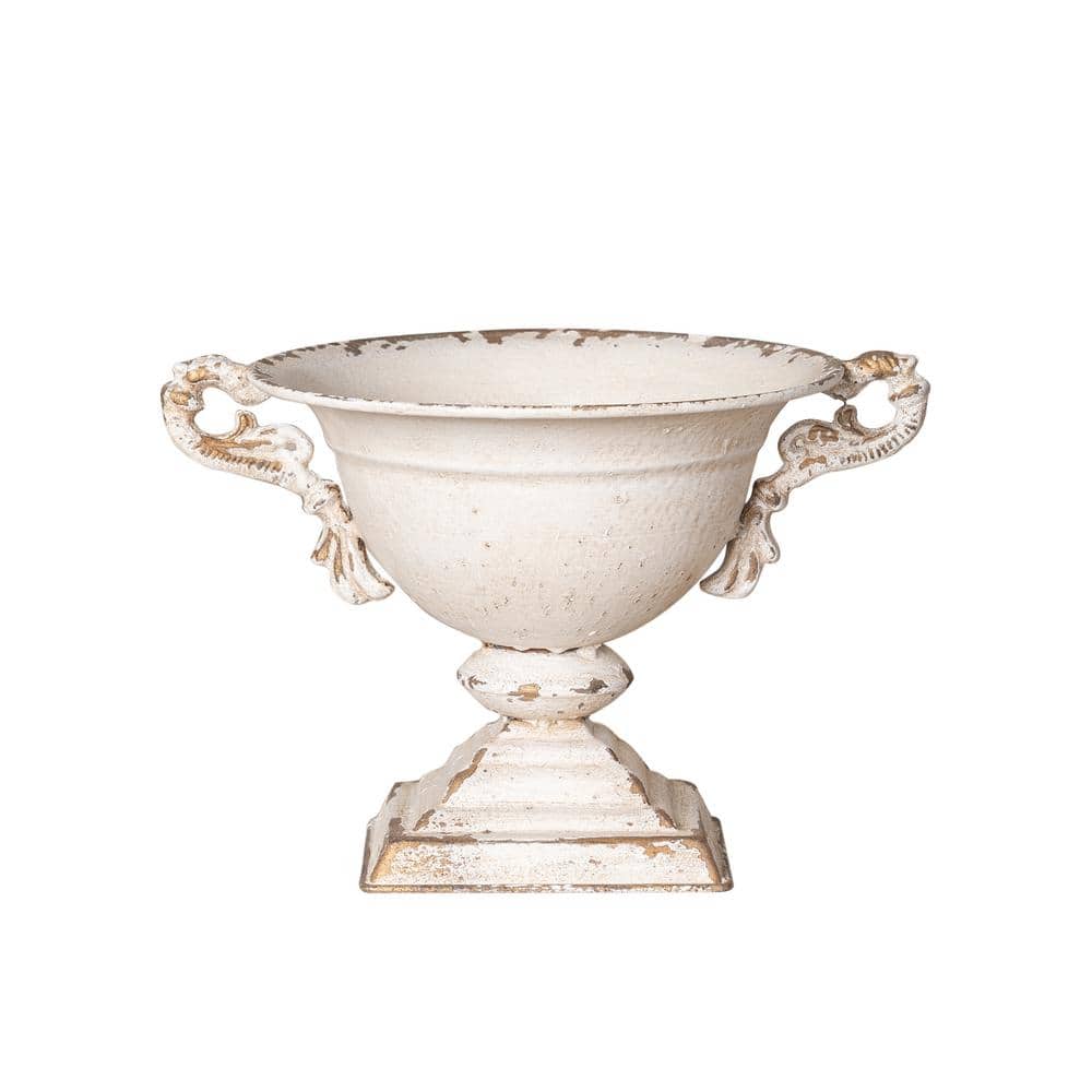 7.87 in. W x 7 in. H Vintage Metal Double Handle Planter