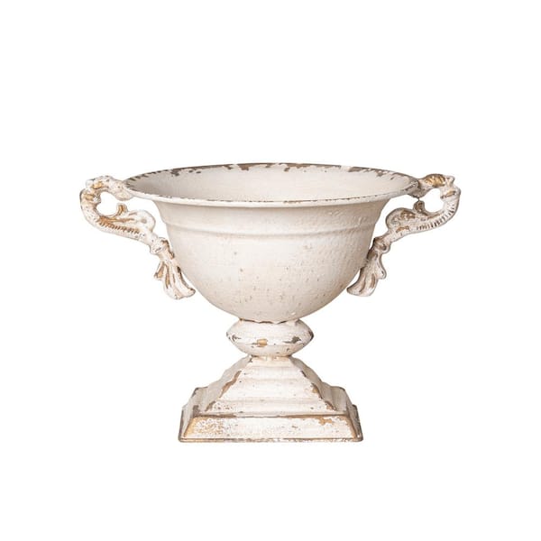 7.87 in. W x 7 in. H Vintage Metal Double Handle Planter