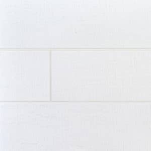 Cambric White 4 in. x 16 in. Textured Subway Ceramic Wall Tile (10.333 sq. ft./Case)