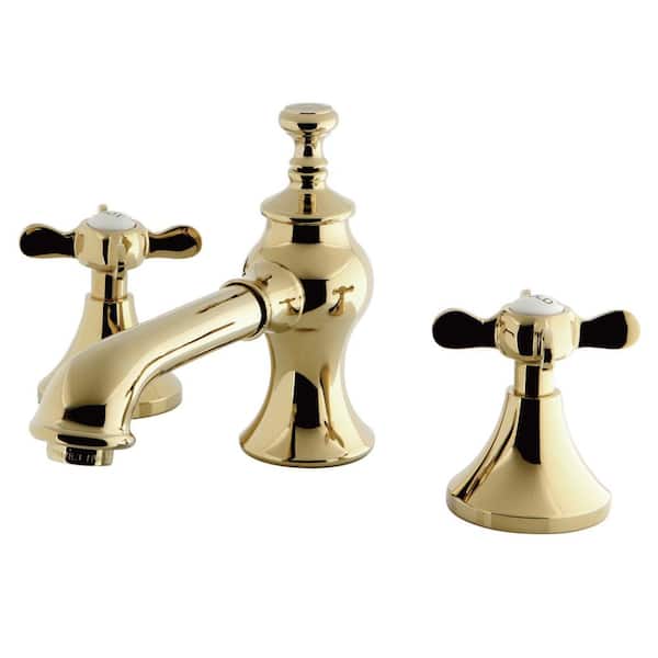 Kingston Brass Essex 8 in. Widespread 2-Handle Bathroom Faucet in Polished Brass