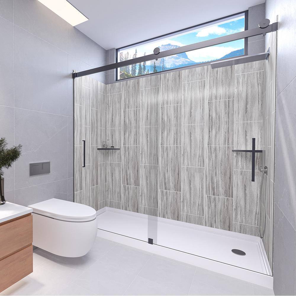 NuVo DriftwoodTetherow 60 in. x 32 in. x 83 in. Base/Wall/Door