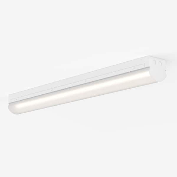 24 in. LED Flush Mount Strip Light, Commercial Grade Wraparound Shop Light, 27W, 2500 Lumen, 120-277V, 5CCT, 0-10V Dim