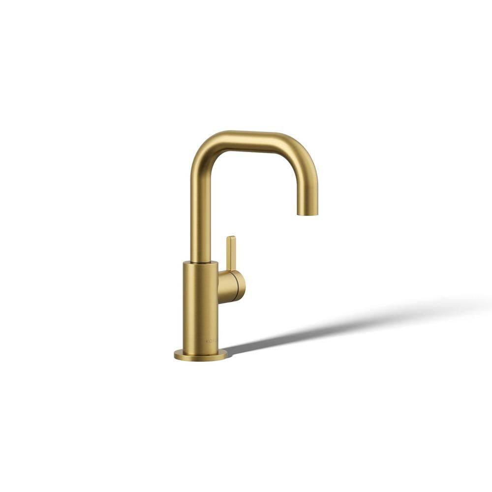 Components 1 Handle Beverage Faucet with 360 Degree Swivel Faucet in Vibrant Brushed Moderne Brass price history on PriceWatchPro