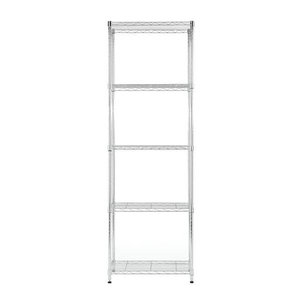 Chrome 5-Tier Steel Shelving (15.7 in. x 23.6 in. x 71.4 in.)