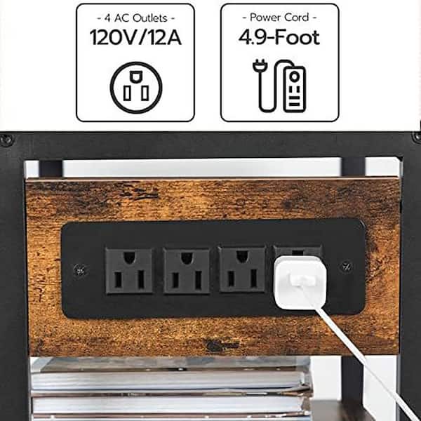 Printer Stand With Storage Drawer,Printer Table With Charging - View #9