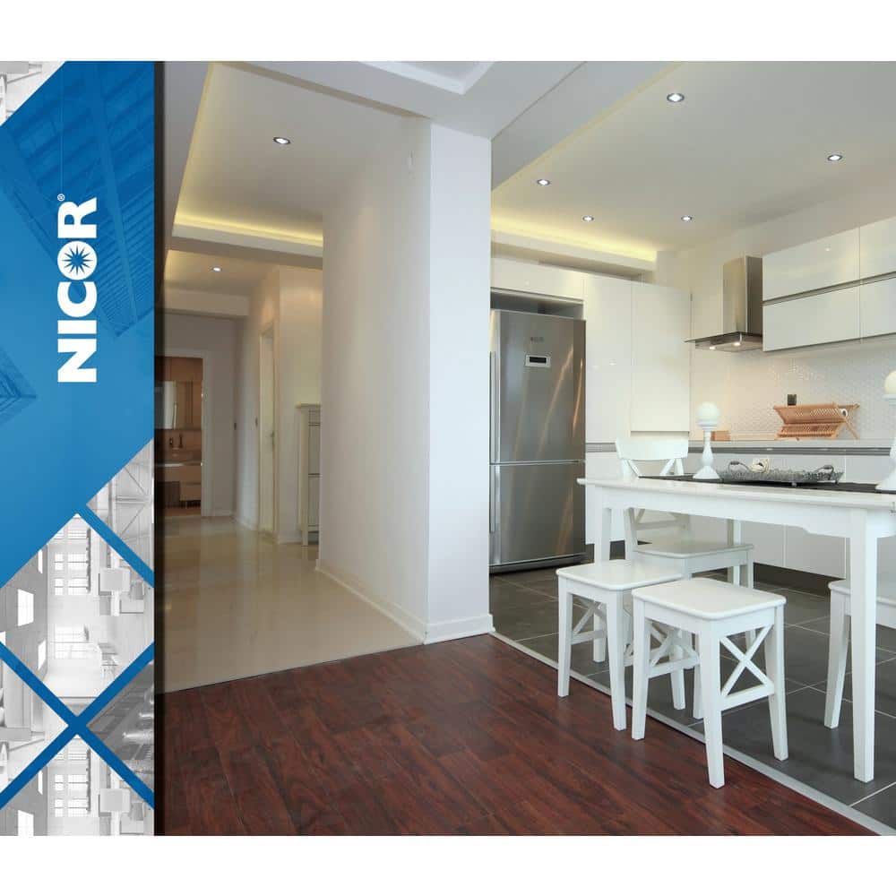 Nickel 4'' Round LED Canless Recessed Lighting Kit