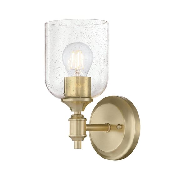 Westinghouse Basset 1-Light Champagne Brass Wall Sconce